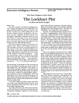 First page of The First Chapter of the Trust: The Lockhart Plot — EIR November 1988